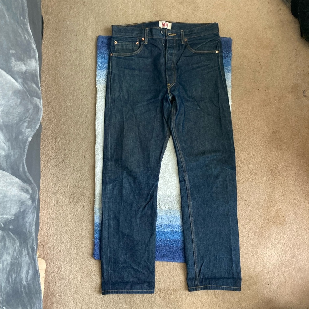 Levi 501 Original Straight Leg Button-Fly Jeans